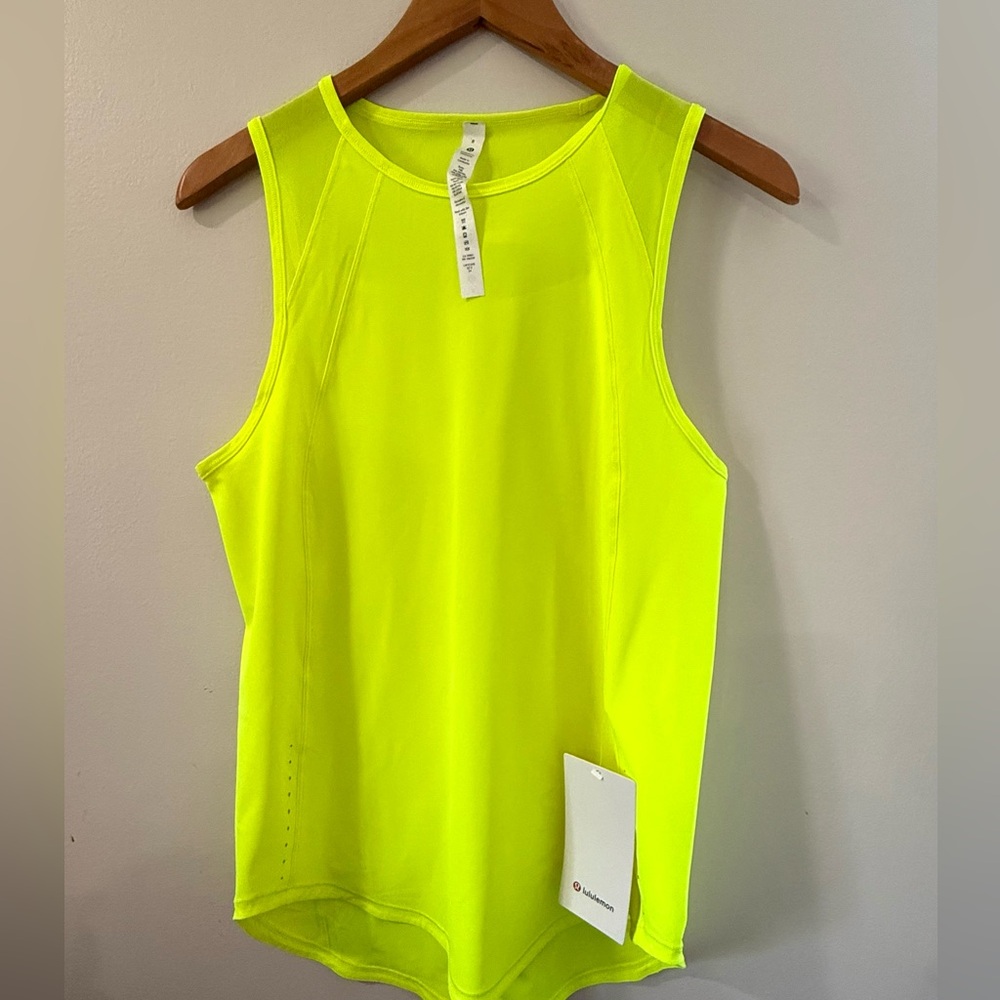 NWT Lululemon Athletica Bright Yellow Sculpt Tank Top